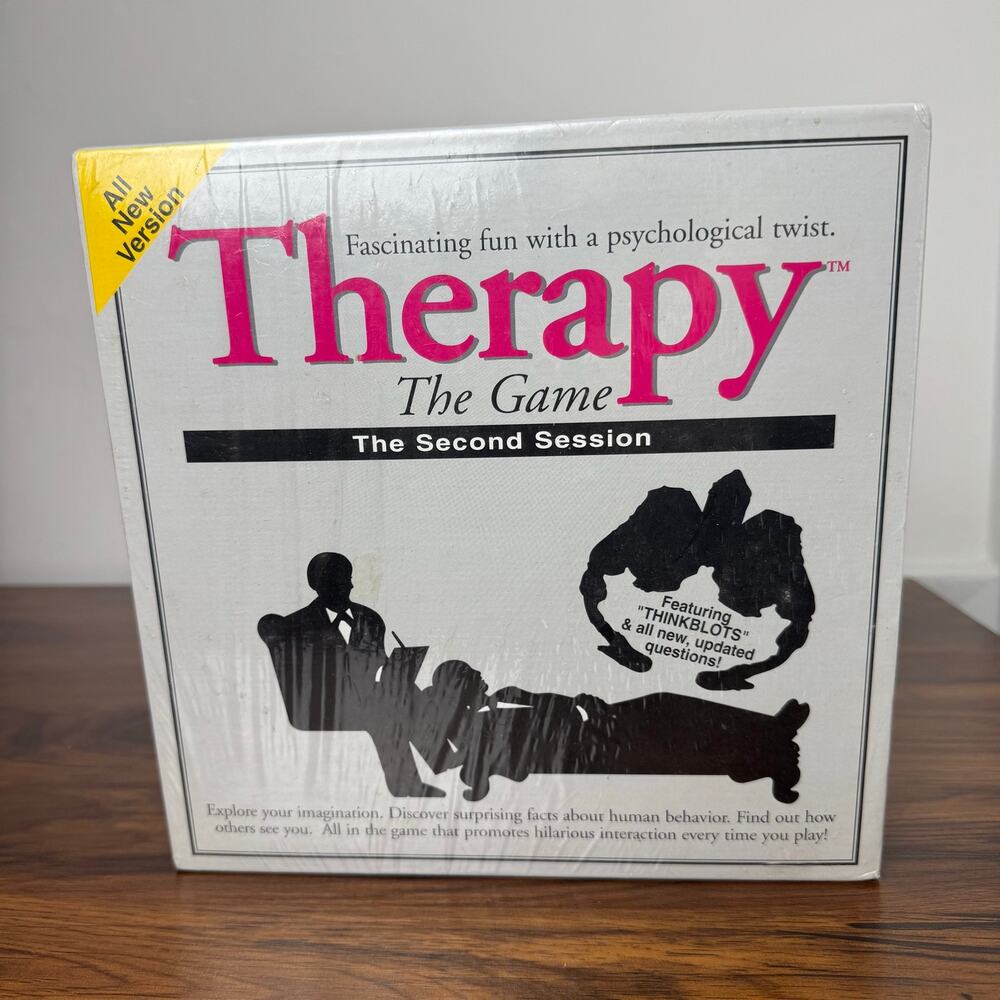 1996 Therapy The Game Second Session Pressman Board Game NEW SEALED Thinkblots